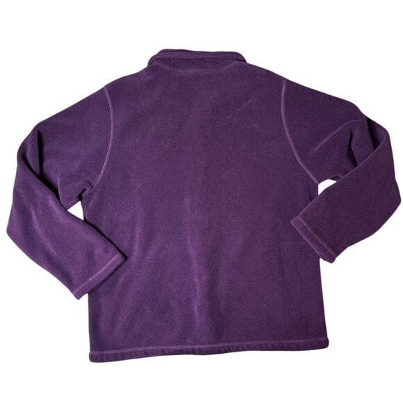 Eddie‎ Bauer Polartec Jacket Polyester Burgundy Collared Button Up Fleece L Tall - Picture 3 of 5